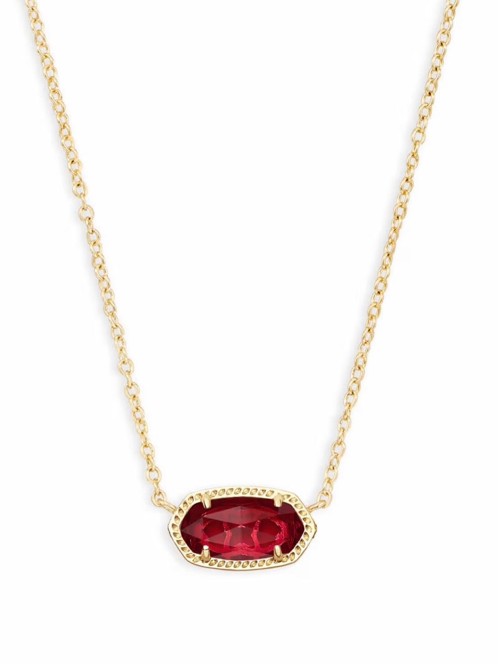 Kendra Scott Elisa Gold Pendant Necklace in Berry Glass • NWT